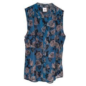 CAbi Sleeveless Teal Engrave Top Style 4180 M